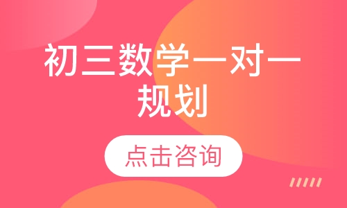初三数学一对一辅导